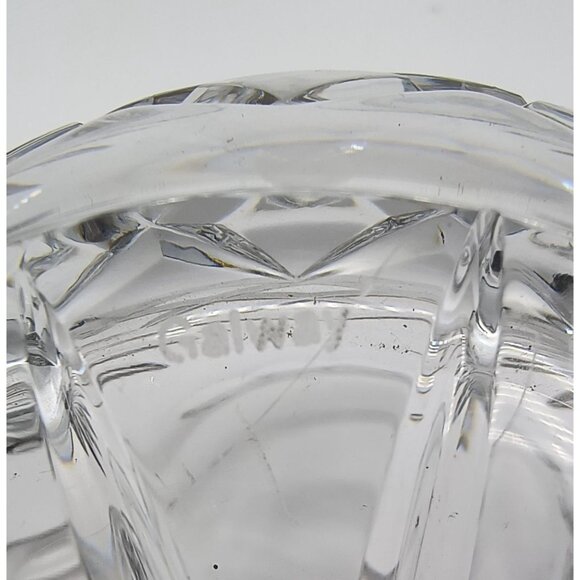 Vintage Galway Crystal Cut Glass Pitcher With Handle & Intricate Diamond Pattern - Picture 4 of 6
